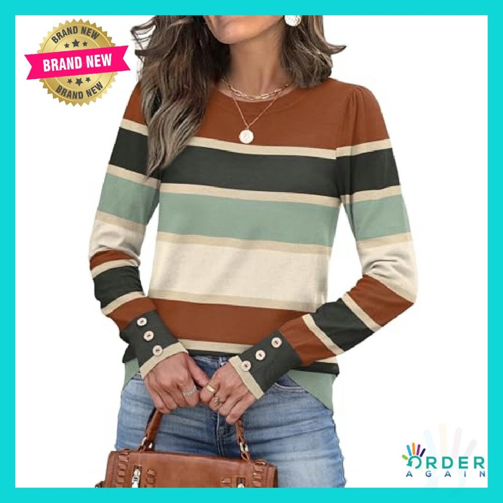 Soft Knit Pullover Long Sleeve Button Cuff Sweate… - image 3